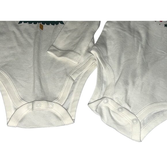 Carters Jumping Beans Baby Girls 18M Long Sleeve Christmas Bodysuit Set - Picture 9 of 9